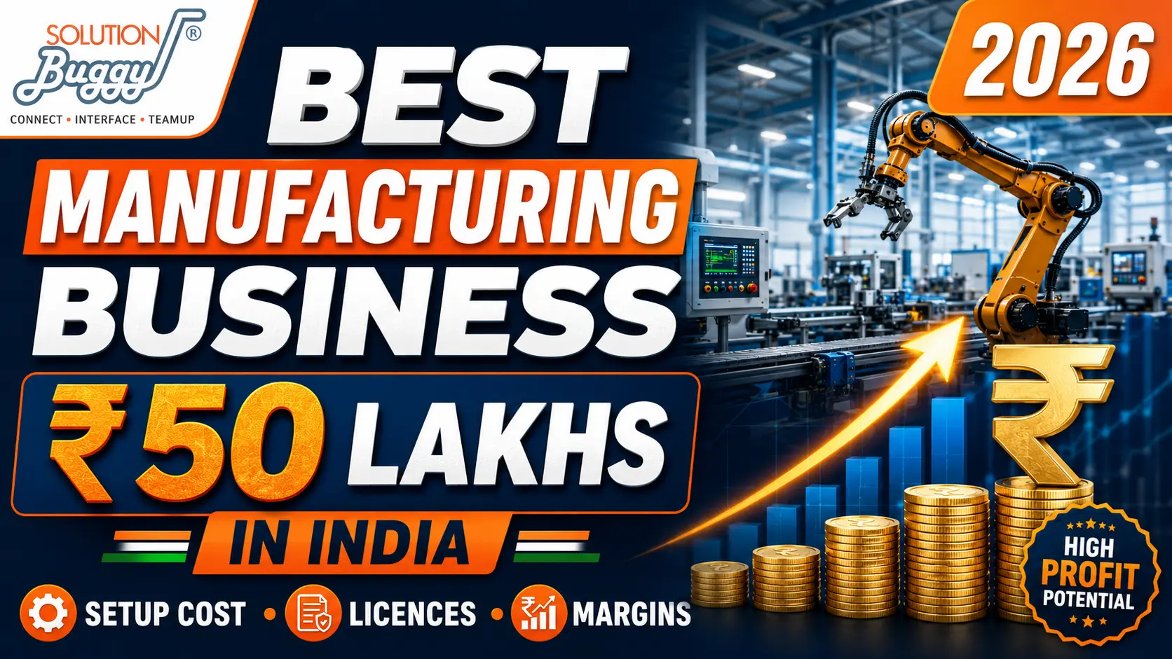 Best Manufacturing Business to Start With 50 Lakhs in India: Setup Cost, Licences and Real Margins (2026)