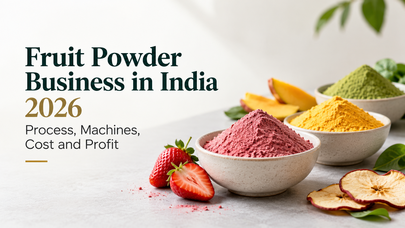 Fruit Powder Business in India 2026: Fruit and Vegetable Powder Manufacturing Process, Machines, Cost and Profit